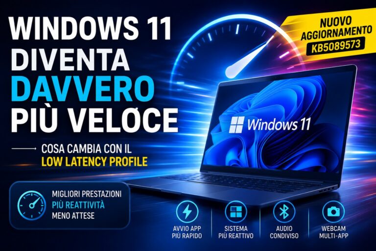 Windows 11 diventa davvero più veloce: cosa cambia con il Low Latency Profile